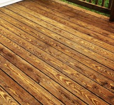 After pressure washing - decking