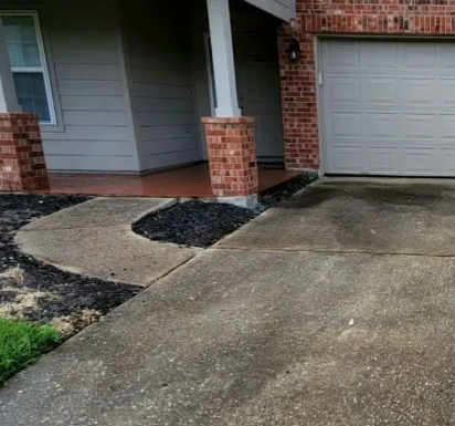 Before pressure washing - driveway