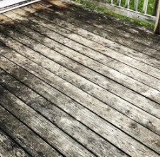 Before pressure washing - decking